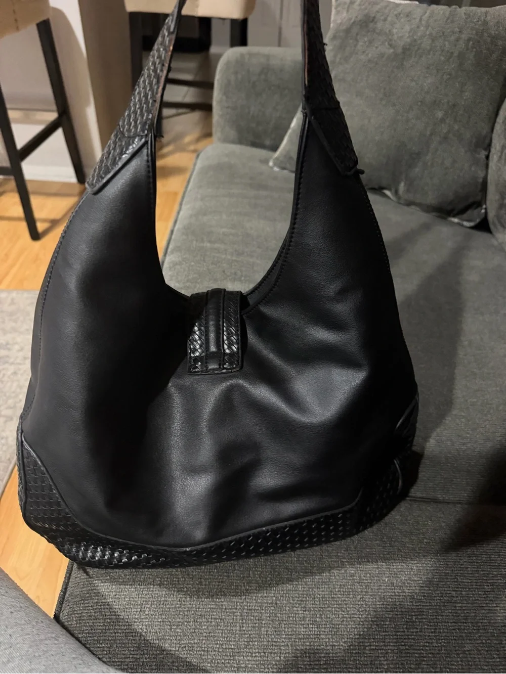 Classic Black Tassel Hobo Bag
